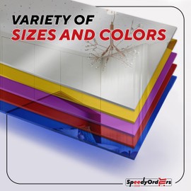 SPEEDYORDERS Acrylic Mirror Sheet Plexiglass 15 x 15 Inches, Silver Sharp Corner Shatterproof Mirror Plastic Mirrors for Wall Ideal for Decoration, Craft, Home, Camping, Fun House