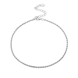Women Ankle Bracelets Braclet Anklets Sterling Silver Ankletd Ankelets Summer Beach Foot Rope Chain Bracelet Jewelry