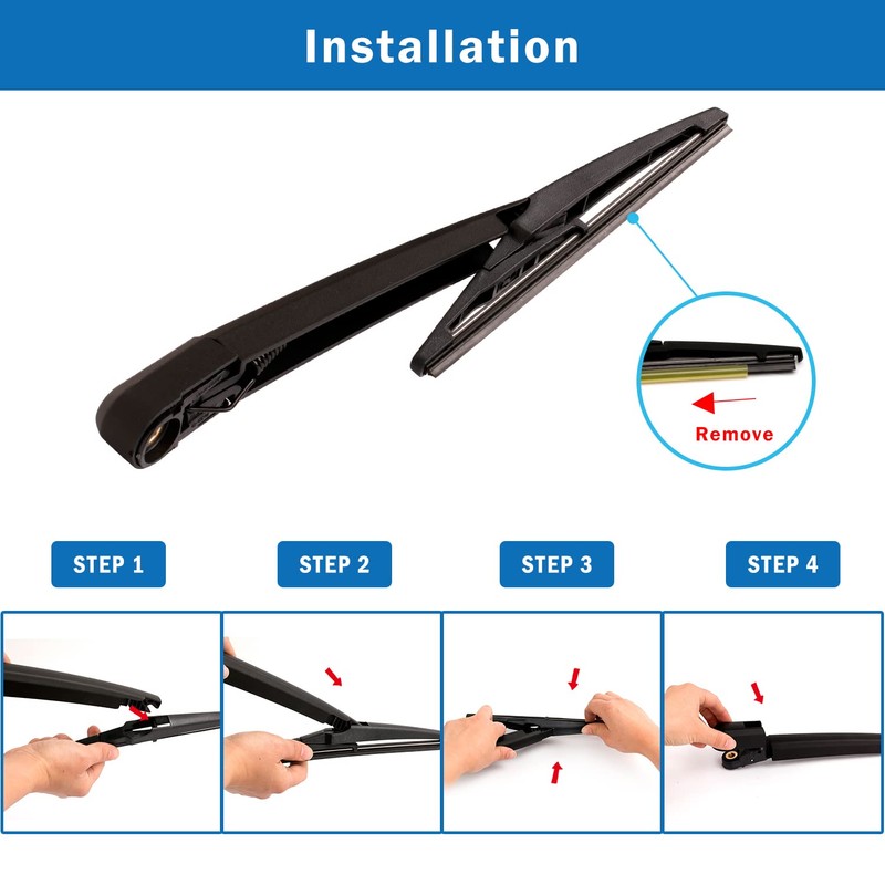 WTI - Rear Wiper Arm Blades Set Compatible with Chevy