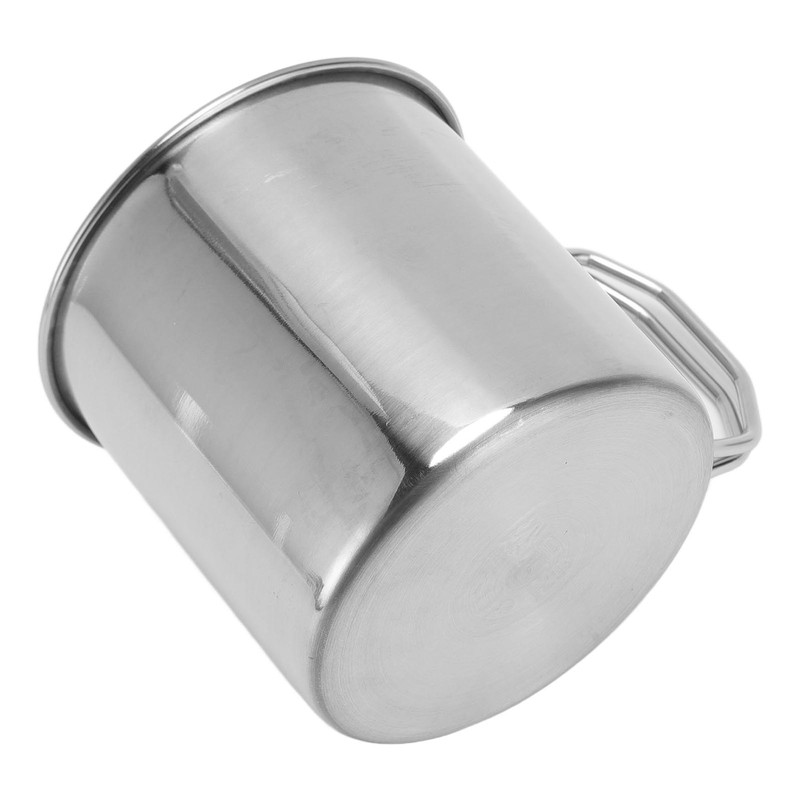 Outdoor Water Cup Foldable Handle Portable 304 Stainless Steel Mug