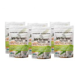 Nature Nate's LLC POPPED SORGHUM healthy tasty sustainable gourmet-Nature Nate's LLC  2/1.7 oz-6pk - Coconut Oil and Pink Himalayan Sea Salt