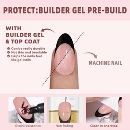 CUZIAM Black French Press on Nails Almond Short, 64pcs 16 Sizes Soft Gel Glossy Reusable Perfectly Fit Glue On Nails, Natural Stick on Nails Easy Salon Manicure with 6g Solid Nail Glue Kit