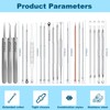 20 pcs Pimple Popper Tool Kit, Black Head Remover for