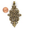 Brass Ethiopian Coptic Cross Pendant, African Abyssinian Design, Orthodox Christian