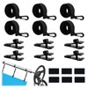 18Pcs Upgraded Pool Solar Cover Reel Straps, Adjustable Straps Pool