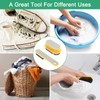 PATIKIL Laundry Shoe Scrub Brush Cleaning Brush with Handle Ginger