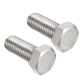 uxcell M12 Hex Bolt M12-1.75 x 30mm UNC Hex Head Screw Bolts A2-70(304) Stainless Steel Fully Threaded Hex Tap Bolts 2pcs