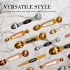 White and Gold Measuring Spoons with Leveler - Featuring 8PC