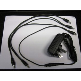 Replacement for 9V Power Supply AC-DC Switching Adaptor for Ibanez TS9 + 5 Way Daisy Chain