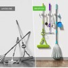 Punch Free Wall Mount Mop Broom Holder 4 Clips 5