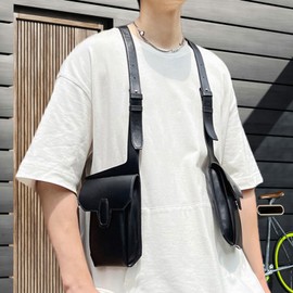 Baoblaze Steampunk Shoulder Harness Bag, Shoulder Bag with Adjustable Shoulder, Underarm Shoulder Bag, Wallet Bag for Outdoor Street, black, Steampunk style