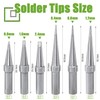Bestgle 6 Pcs ET Series Soldering Tip Set Lead-Free Solder