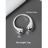 Chunky Open Ring Minimalist Adjustable Teardrop Statement Ring for Women