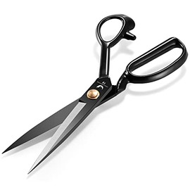 Tijeras para tela Tijeras de confección de costura de 25,4cm Afilado profesional para la confección de materias primas de cuero - Tijeras de sastre de acero al carbono de Japón (diestros)