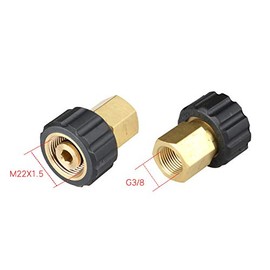1PCS Pressure Washer Adapter 3/8" Female to M22 Female Pressure Quick Plug Brass Internal Thread Quick Release Hose Pipe Connecting Parts,15mm Plug core