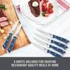 DASH Zakarian 6-Piece Steak Knife Set, Non-Serrated Full Tang German