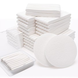 Luxiv 360+1 Paquete Blancas Comprimidas Esponjas Faciales, Compresa Redonda Esponja de Limpieza Facial para Esteticistas Esponja Facial Suave Comprimida Esponjas de Maquillaje Con Estuche de Viaje(360