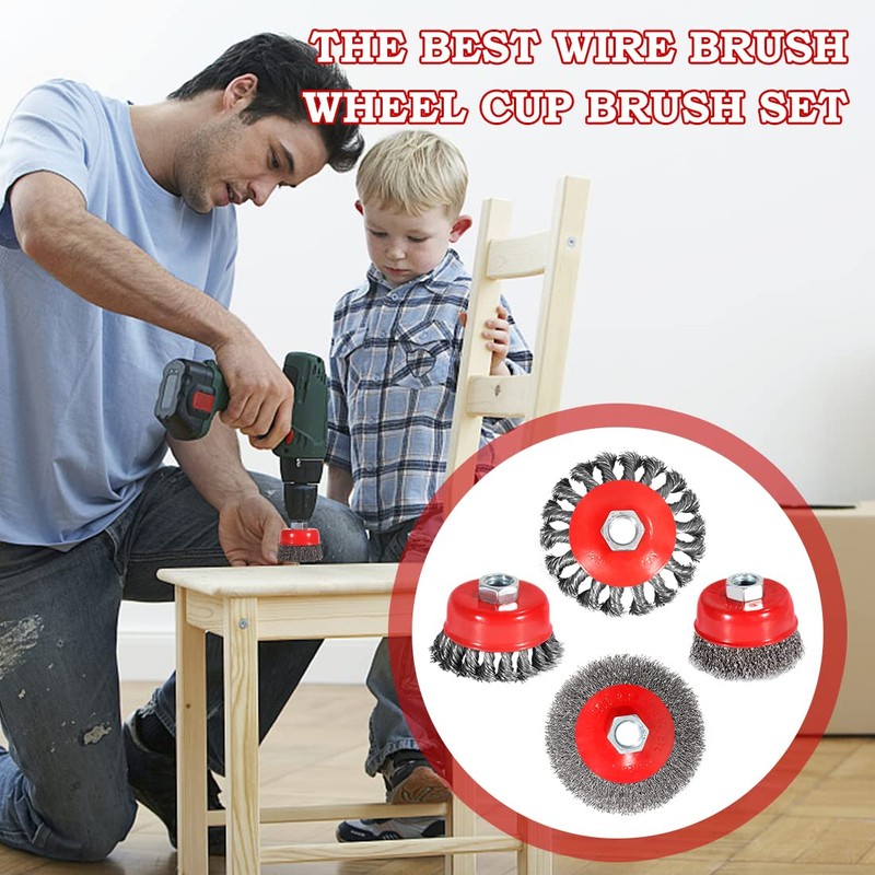 4 1/2" Angle Grinder Wire Wheel Set - 6 Packs,