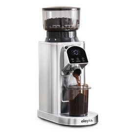 olayks. Conical Burr Coffee Grinder Electric with Electronic Timer, Anti-Static, Coffee Grinders for Home Use, Adjustable Conical Burr Mill with 48 Precise Settings for Espersso/Drip/French Press