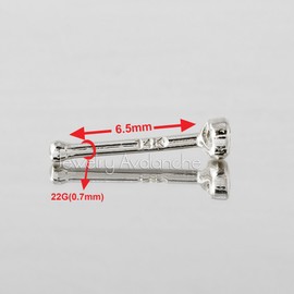 Solid 14K Gold Ball-end Stud Bezel Set Pink Tourmaline 22G Nose Bone Nose Stud - 14K White Gold / 14K Yellow Gold October Birthstone Nose Ring Stud, Metal, tourmaline