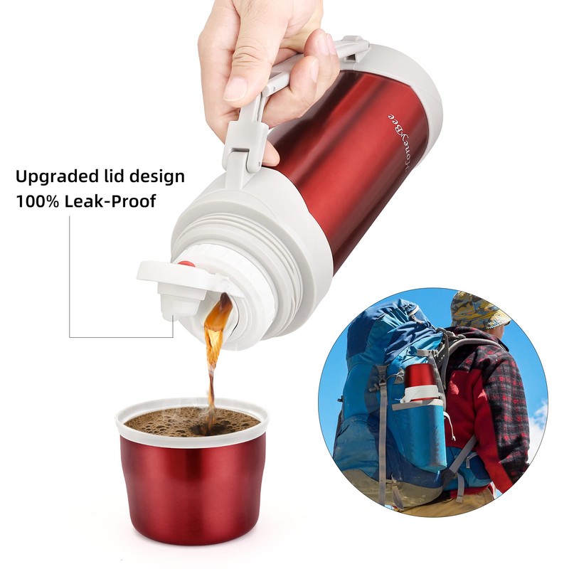 HoneyBee Coffee Thermo Keeps Liquid Hot or Cold for Up