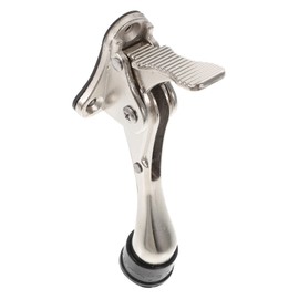 SEWACC Door Kick Stopper Flip Down Wall Protectors Easy Step Release for Doors Rustic Silver Home Office Use