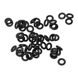 FOCMKEAS 50 PCS Nitrile Rubber O Ring 5.5mm OD 2.5mm ID 1.5mm Width, Metric Buna-N NBR Sealing Gasket Plumbing, Gas, Automotive and Faucet Repair, Resist Oil and Heat O-Rings, Black