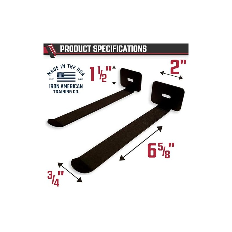 IRON AMERICAN Colgador para esterillas de yoga - Ganchos ajustables