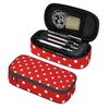 Yamegoun Red White Polka Dot Pencil Case Pencil Pouch Large