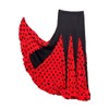 flamifeel Flamenco Dance Skirt Black with Red Dots Black Season