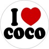 I Love Coco - 3 Inch Circle Sticker 3" x