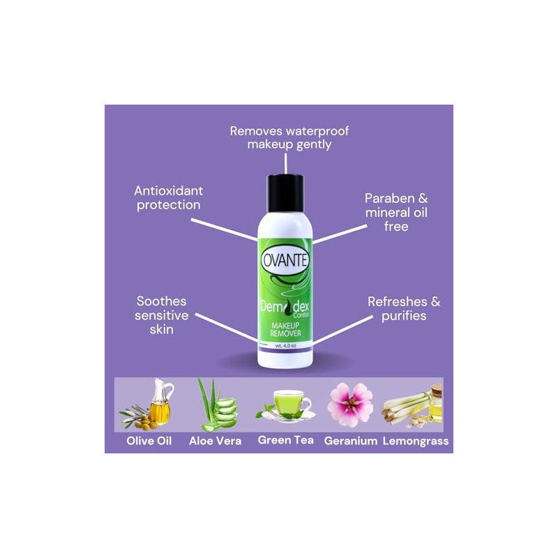 Demodex Control - Specifically Formulated Makeup Remover for Demodex Prone