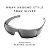 Boomer Eyeware Classic Wrap Around Designer Reading Sunglasses for Men