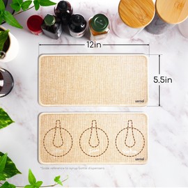 2-Pack Ternal Burlap Coffee Bar Mat – 5.5x12in Dish Drying Mat with Waterproof Non-Slip Rubber Backing for Nespresso, Cold Brew, Espresso Machine, Drip Tray, Kitchen Counter & Bar Accessories