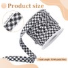 BENECREAT 10.94 Yards/10m Black and White Stripe Bias Binding Tape