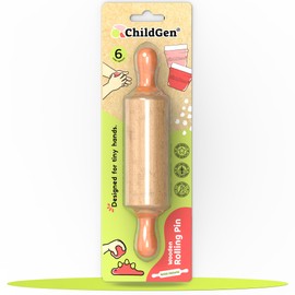 Children's Rolling Pin ChildGen Bookwood, Kneading Accessories, Kneading Tool, Kneading Accessories, Rolling Pin Children - Orange