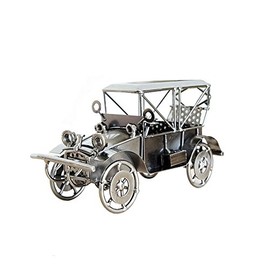 Metal Antique Vintage Car Model Home Décor Handmade Handcrafted Collections Collectible Vehicle Toys (Silver)