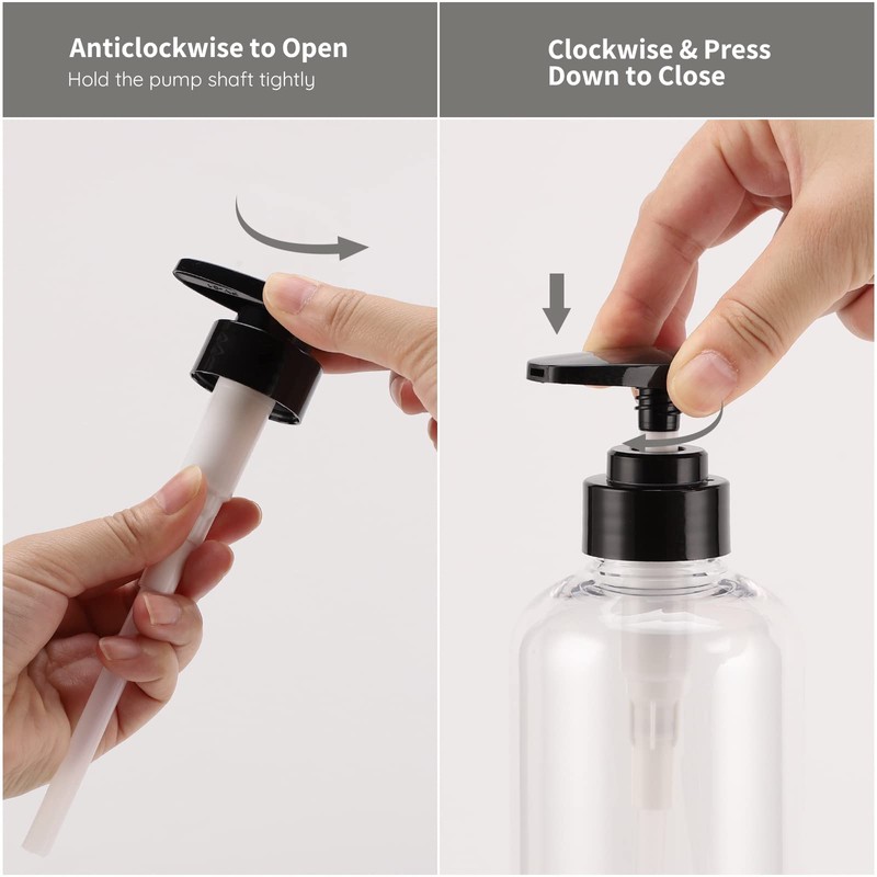 Segbeauty Shampoo Bottles, Shower Gel Dispenser, Pack of 3, 500