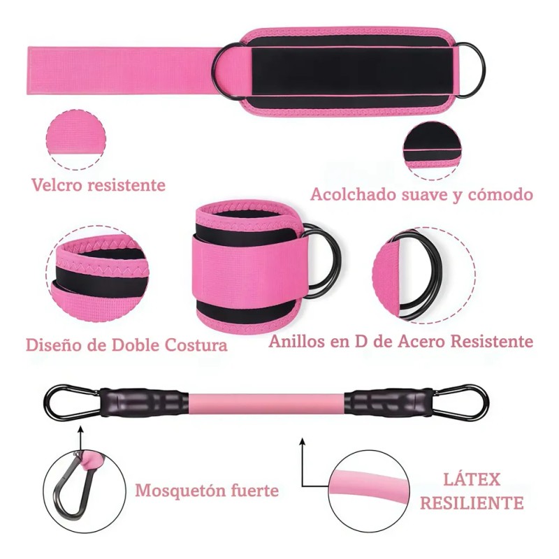 Bandas De Resistencia Ligas Kit 11pzs Para Hacer Ejercicio