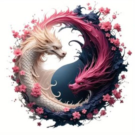 Dream Dragon PVC Vinyl Car Decals Stickers Waterproof Self-Adhesive Decals for Cars, Laptops, Trucks, Motorcycles Wall Window Luggage Scratch Cover Door Decor Sticker