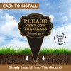 Double Sided Yard Sign, Stay Off Grass with Stake, 10"x14"