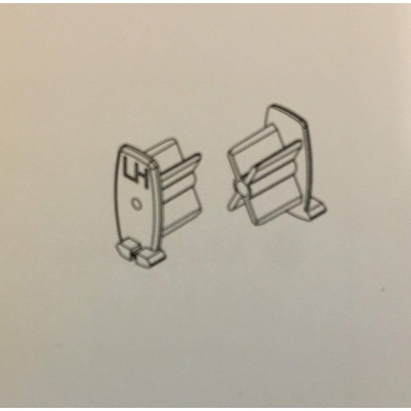 Blindspares Locking End Cap Set roller blinds bottom bar -