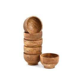 NIRMAN Snack Bowl Mango Wood Charcuterie accessories | use for dipping, condiments, nuts, Snacks Beautiful With Your Kitchen Setting (3" x 3" x 2") (Set of 6)
