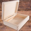 Small Rectangular Wooden Box with Lid | 17.5 x 13.5