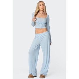Ren Pointelle Pants - Color: LIGHT BLUE, Size: XL