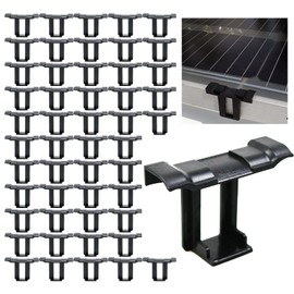 JVHLOV 50PCS Solar Panel Water Drain Clips, 30 mm Solar Panel Sludge Removal Clip, for Water Drain, PV Modules Water Drainage Clips, for PV Solar Panels, Solar Module, Water Drain, Cleaning