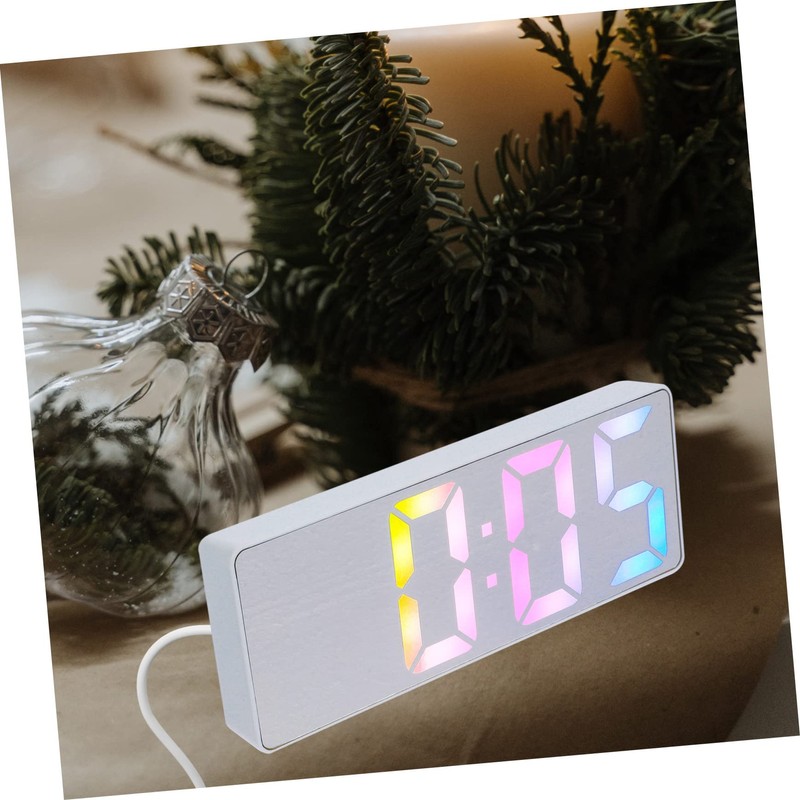 Mobestech Digital LED Alarm Clock with Large Display for Bedroom