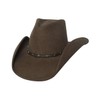 Bullhide Thunderbird Cowboy Hat Brown Wool Felt Sizes S -