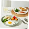 Housoutil Ceramic Divided Plate for Adults Three-Compartment Portion Control Dish