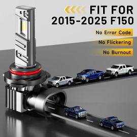 unionlux Fit for 2015-2023 Ford F150 High Low Beam Fog Lights Bulbs Combo, Upgraded +1000% 72000LM Super Brighter 6500K White F150 Accessories, Plug&Play 1:1 Halogen Mini Size, Pack of 6